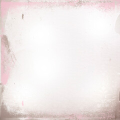 Soft vintage pink grunge frame with faded edges, distressed texture, and delicate decorative accents, ideal for photo overlays, invitations, scrapbooking, romantic themes, and graphic design.