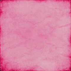 Fototapeta premium Pink grunge textured background with soft distressed paper effect and dark vignette edges, ideal for scrapbooking, invitations, romantic themes, posters, and graphic design projects.