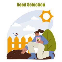 Horticulture. Flat Vector Illustration