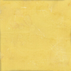 Vintage yellow textured paper with soft grunge marks and subtle worn edges, warm retro background ideal for scrapbooking, invitations, posters, packaging, and graphic design projects.