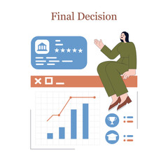 Final Decision Visual Overview of Data Analysis and Business Insights in Detail Illustration
