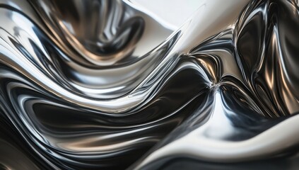 Abstract metallic liquid flow