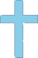 A Blue Cross on a Soft Green Background creates a striking visual impact and evokes emotions