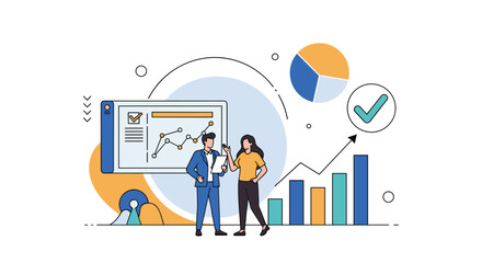 Naklejka premium Data Analysis and Business Strategy to Improve Overall Performance