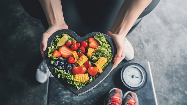 Healthy eating, dieting and people concept