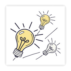 Startup Pitch and Innovation Doodle Icons
