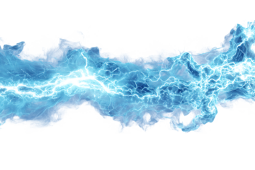 Abstract energy stream, glowing blue plasma, electric power