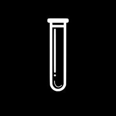 a simple icon of a thermometer with white lines on a black background icon, line, logo, thermometer, white 