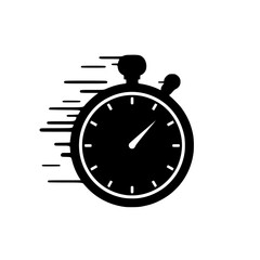 alarm clock in a flat style on a white background alarm clock, black, clock, flat, icon, style