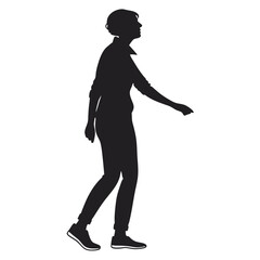 Minimalist vector silhouette of a person standing