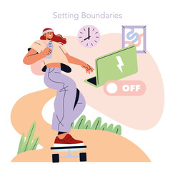 Tomorrow Work. Flat Vector Illustration