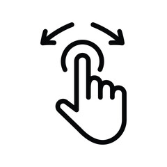 Touching icon stock illustration