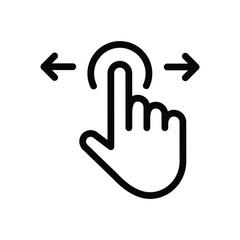 Scrolling horizontally icon. Scroll left and right