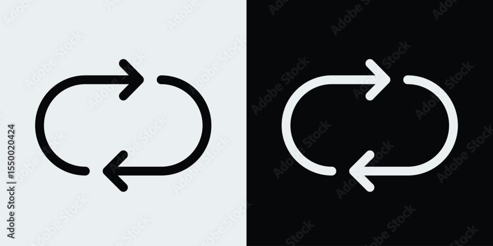 Poster repeat icon. reload or refreshment arrow icon
