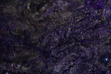 Close-up of glitter-rich purple texture