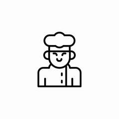 chef hat smile icon sign vector