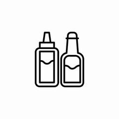 condiment bottles icon sign vector