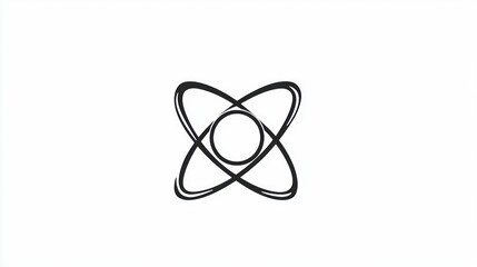 Simple, symmetrical atom graphic