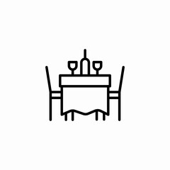 dining table icon sign vector