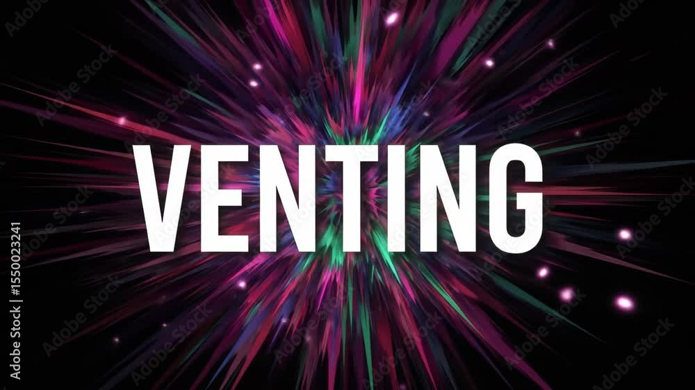 Poster venting abstract motion background - an abstract motion graphic features the word 