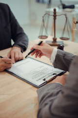 Businessmen consult with lawyers, submit additional documents, and pay for lawyers' services. After...