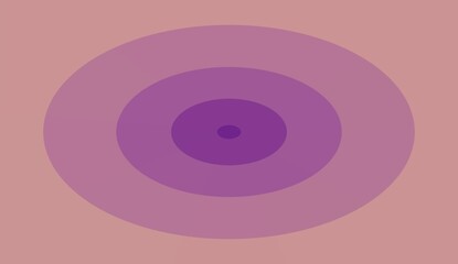 Minimalist abstract concentric circles in shades of purple on a pink background