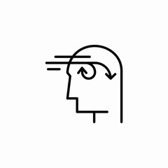 head arrows empathy icon sign vector