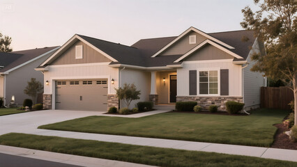 Obraz premium Modern Residential Home Exterior