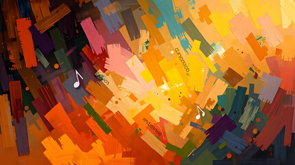 abstract colorful background making music express as color. Background or graphic resource.