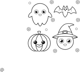 halloween pumpkin and ghost