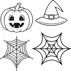 halloween vector set