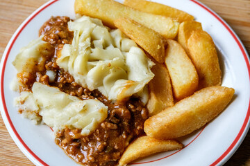 Classic Minced Lamb Shepherds Pie With Thick Cut Chunky  Chips