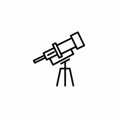 telescope space exploration icon sign vector