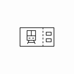 train ticket icon sign vector