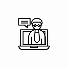 virtual communication icon sign vector