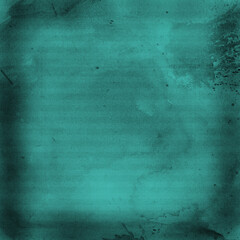 Teal grunge background with distressed dark edges, faded stains, and an aged vintage texture. Ideal for posters, invitations, scrapbooking, overlays, branding, and digital art projects.