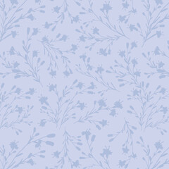 abstract dual-color sketch solid flower with leaves, all over vector design with solid background illustration digital image for textile printing factory