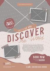 Vector illustration design featuring an abstract background and a vintage poster concept