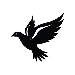 Obraz premium dove silhouette vector illustration