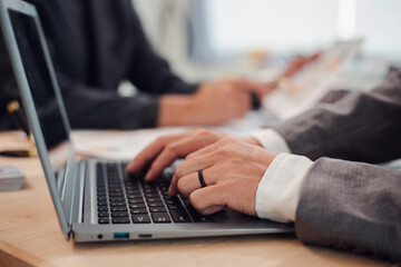 Business team discuss and explain marketing plan to plan financial strategy for business owner...