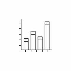 bar graph outline icon sign vector