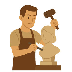 sculptor profession vector icon on white background
Vector man profession on white background