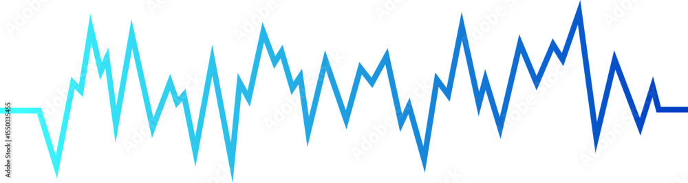 Poster abstract blue waveform dynamic data visualization graphic