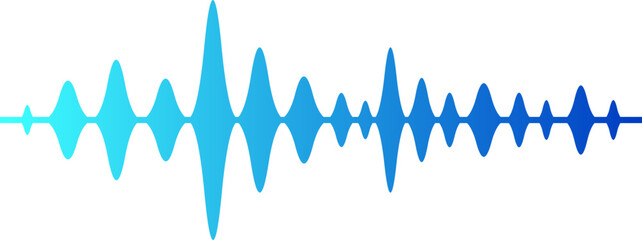 Abstract Sound Wave Illustration Blue Gradient Frequency Pattern