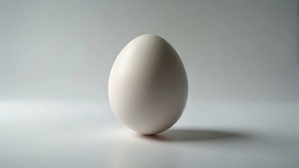 A simple chicken egg isolated on a clean white background with shadow