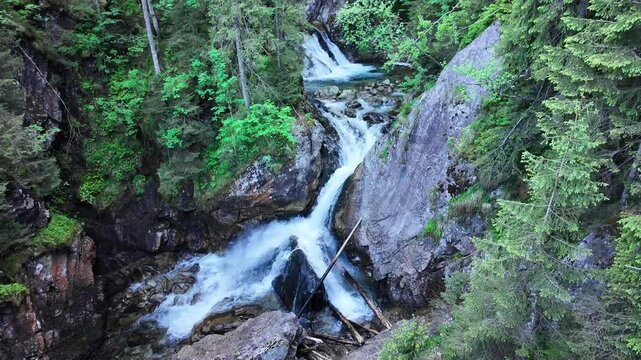 Mickiewicz Falls (Wodogrzmoty Mickiewicza) in Tatra Mountains, Poland