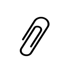 Obraz premium Paperclip Line Icon – Minimal Vector Symbol Isolated on White Background