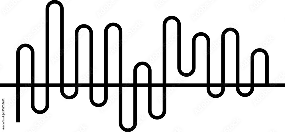 Poster abstract waveform illustration irregular pattern design element