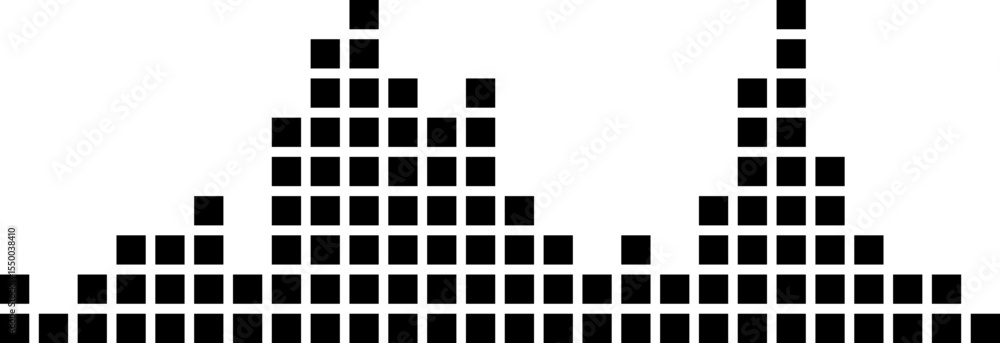 Poster abstract black and white square pattern design graphic element for visual projects