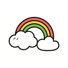 rainbow and clouds